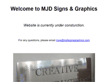Tablet Screenshot of mjdsignsgraphics.com